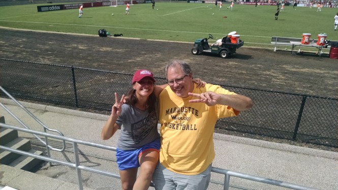 Indy Eleven President and GM joined Townsend this summer in her hometown of Bloomington, Indiana, to catch Indiana University host Wilt's alma mater Marquette University.