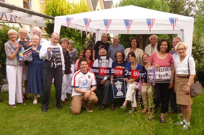 Cologne Germany's Brickyard Battalion contingent — Indy Eleven's first international supporters' club. (Photo courtesy of Andreas Küpper)
