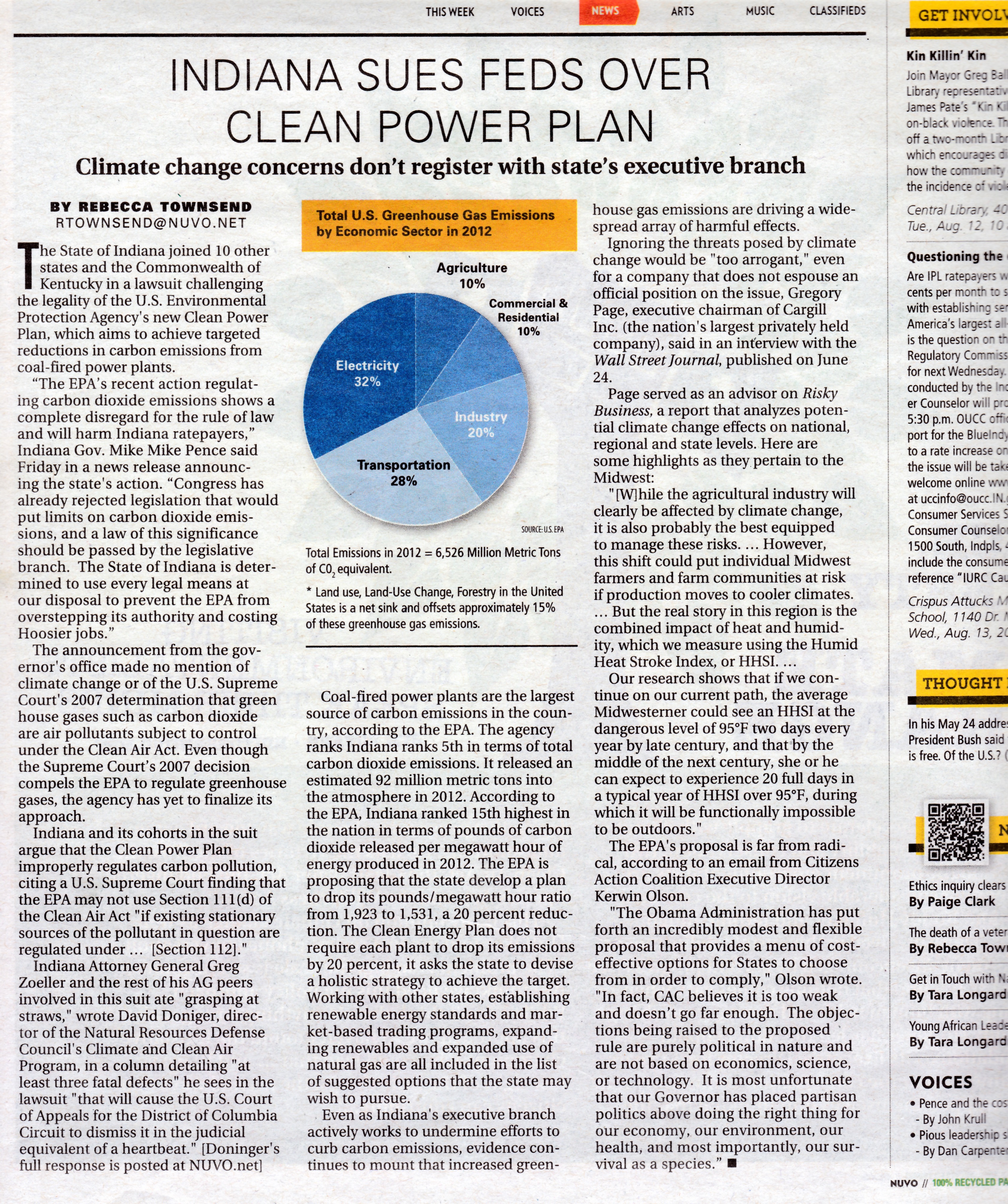 NUVO state sues over clean power plan